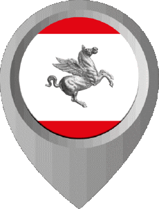 Flags Europe Italy Toscana Location Pin 