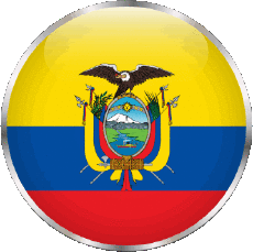 Drapeaux Amériques Equateur Rond 