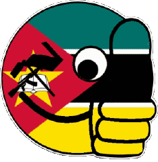 Drapeaux Afrique Mozambique Smiley - OK 