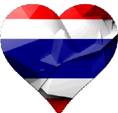 Fahnen Asien Thailand Herz 