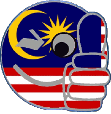 Drapeaux Asie Malaisie Smiley - OK 