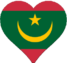 Bandiere Africa Mauritania Cuore 