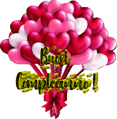 Mensajes Italiano Buon Compleanno Palloncini - Coriandoli 009 