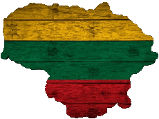 Flags Europe Lithuania Map 