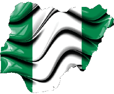 Flags Africa Nigeria Map 