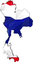 Banderas Asia Tailandia Mapa 