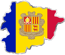 Fahnen Europa Andorra Verschiedene 