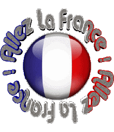 Messages French Allez La France Carte - Drapeau 