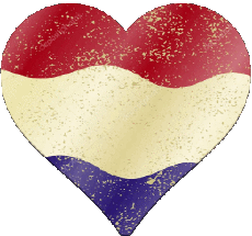 Drapeaux Europe Pays-Bas Coeur 