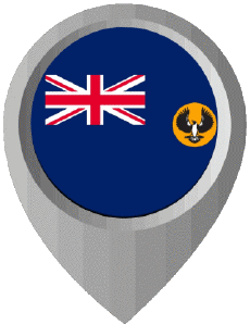 Banderas Oceanía Australia South Australia Marcador de ubicación 