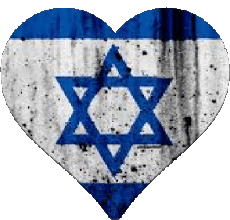 Banderas Asia Israel Corazón 