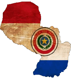 Banderas América Paraguay Mapa 