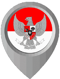 Fahnen Asien Indonesien Standort-Pin 
