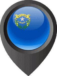 Drapeaux Amériques U.S.A - Etats Nevada Epingle de Localisation 