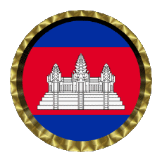 Banderas Asia Camboya Ronda - Anillos 