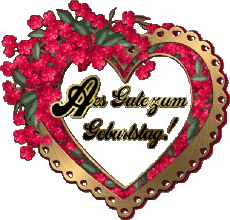 Messages German Alles Gute zum Geburtstag Herz 003 