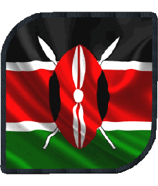 Drapeaux Afrique Kenya Carré 