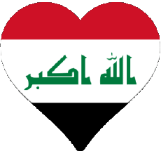 Bandiere Asia Iraq Cuore 