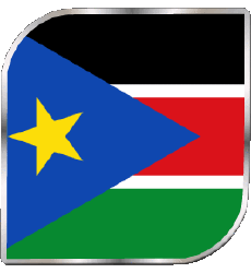 Bandiere Africa Sudan del sud Quadrato 