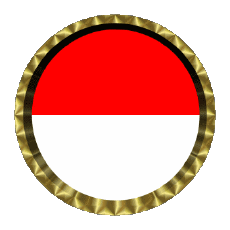 Drapeaux Asie Indonésie Rond - Anneaux 