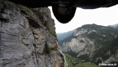 Humor -  Fun Sport Fallschirmspringen Wingsuit Berg 