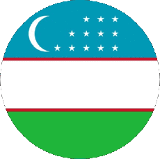 Bandiere Asia Uzbekistan Tondo 