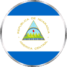 Drapeaux Amériques Nicaragua Rond 