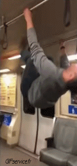 Humour - Fun PERSONNAGES Acrobatie Dans les transports en commun 