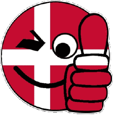 Fahnen Europa Dänemark Smiley-01 