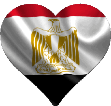Flags Africa Egypt Heart 