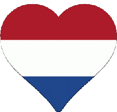 Bandiere Europa Paesi Bassi Cuore 