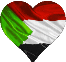 Fahnen Afrika Sudan Herz 