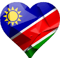 Flags Africa Namibia Heart 