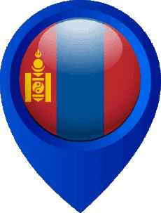 Flags Asia Mongolia Location Pin 