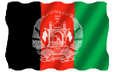 Drapeaux Asie Afghanistan Ondulation 