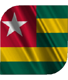 Drapeaux Afrique Togo Carré 