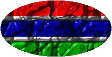 Banderas África Gambia Oval 01 