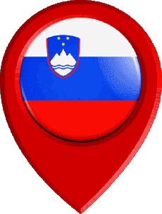 Fahnen Europa Slowenien Standort-Pin 