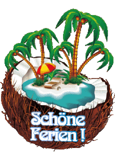 Messages Allemand Schöne Ferien Fond Transparent 23 