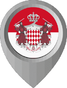 Fahnen Europa Monaco Standort-Pin 