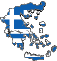 Flags Europe Greece Map 