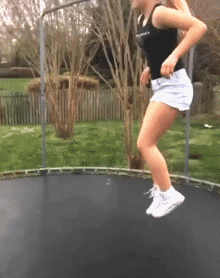 Humor -  Fun Sport Trampolin Draußen Fail 