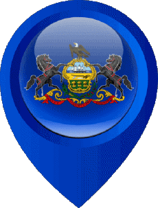 Fahnen Amerika U.S.A - States Pennsylvania Standort-Pin 