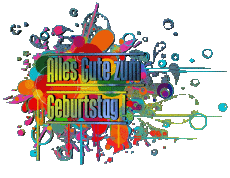 Messagi Tedesco Alles Gute zum Geburtstag Zusammenfassung - geometrisch Sfondo trasparente 008 