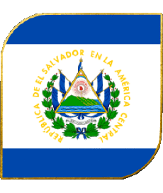 Banderas América El Salvador Plaza 
