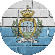 Bandiere Europa San Marino Tondo 