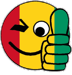 Fahnen Afrika Guinea Smiley - OK 