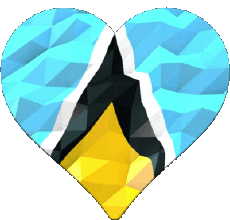 Bandiere America Santa Lucia Cuore 