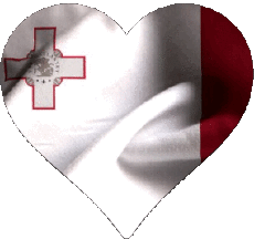 Banderas Europa Malta Corazón 