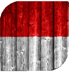 Bandiere Asia Indonesia Quadrato 